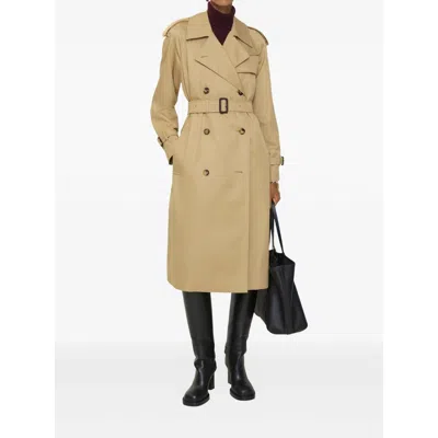 Burberry Double-breasted Belted Trench Coat In Brown