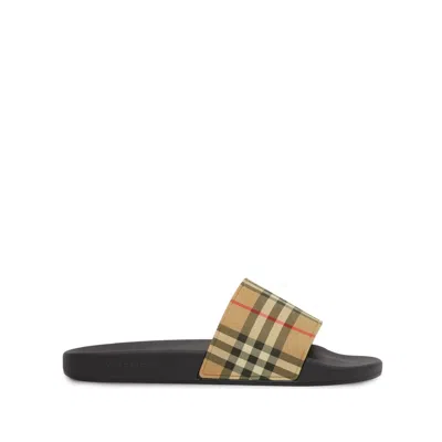 BURBERRY BURBERRY NEUTRALS FLIP-FLOPS & SLIDES MEN