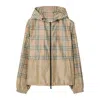 Burberry Gradient Check Hooded Lightweight Jacket In Multi