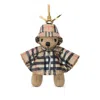 Burberry Thomas Bear Check-pattern Keyring In Brown