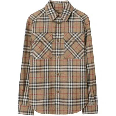 BURBERRY BURBERRY NEUTRALS SHIRTS MEN
