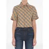 Burberry Vintage Check Cropped Shirt In Brown