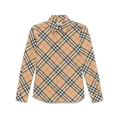 BURBERRY BURBERRY NEUTRALS TOPS - SHIRTS WOMEN
