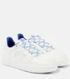 Burberry White Calf Leather Sneakers With Textured Tpu Sole In White