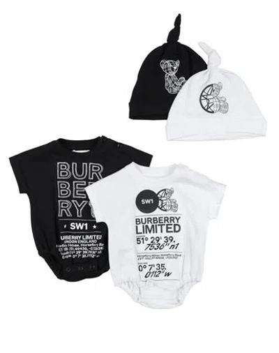 Burberry Newborn Boy Baby Accessories Set White Size 3 Cotton