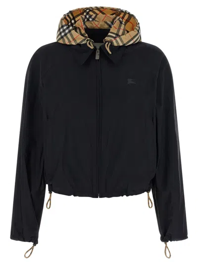 Burberry Newcott Windbreaker In Black