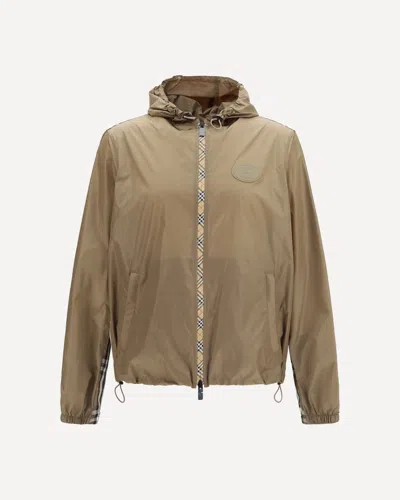 Burberry Newport Nylon Hooded Jacket In Brown