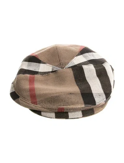 Pre-owned Burberry Newsboy Cap In Brown