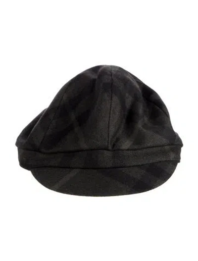 Pre-owned Burberry Newsboy Cap In Green