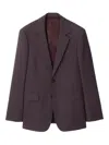 Burberry Notch-lapel Single-breasted Blazer In Purple