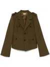 Burberry Notched-lapels Jacket In Brown