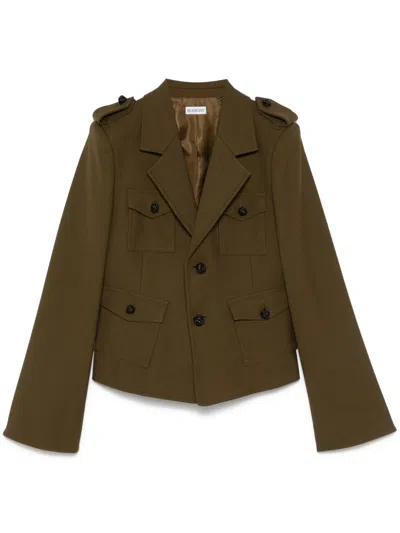 Burberry Notched-lapels Jacket In Brown