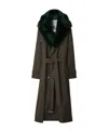 Burberry Kennington Trench Coat In Brown