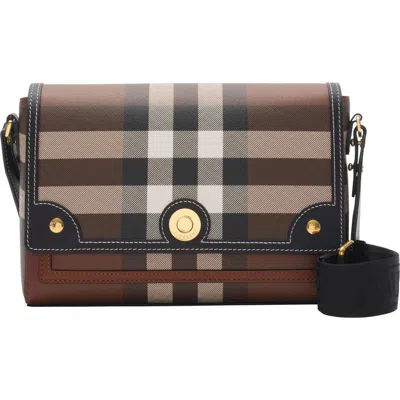 Burberry Note Bag In Dark Birch Brown