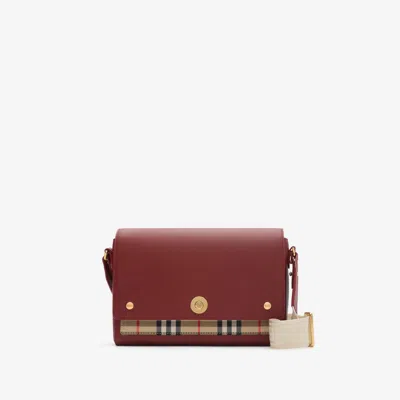 Burberry Note Bag In Burgundy