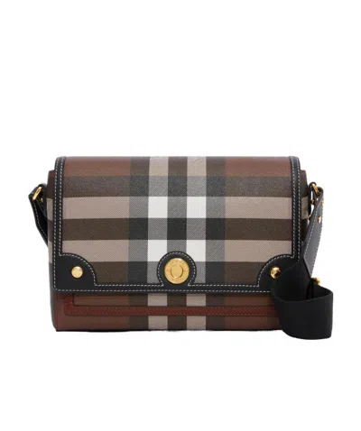 Burberry Note Check Crossbody Bag In Multicolor