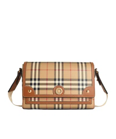 BURBERRY BURBERRY NOTE CHECKED CROSSBODY BAG