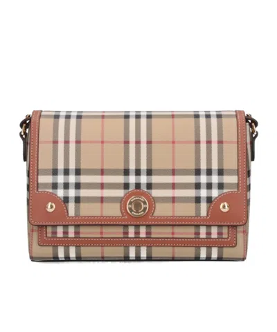 BURBERRY BURBERRY CHECKED FOLDOVER-TOP SHOULDER BAG