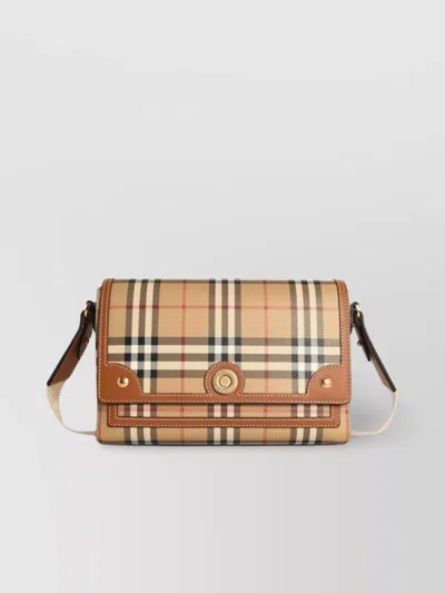Burberry 'note' Crossbody Bag Cotton Blend In Neutral