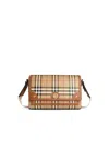 Burberry 'note' Crossbody Bag In Briar Brown Cotton Blend Women