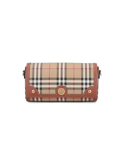 Burberry 'note' Handle Crossbody Bag In Beige