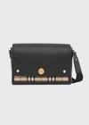 Burberry Note Medium Canvas And Leather Shoulder Bag In Black