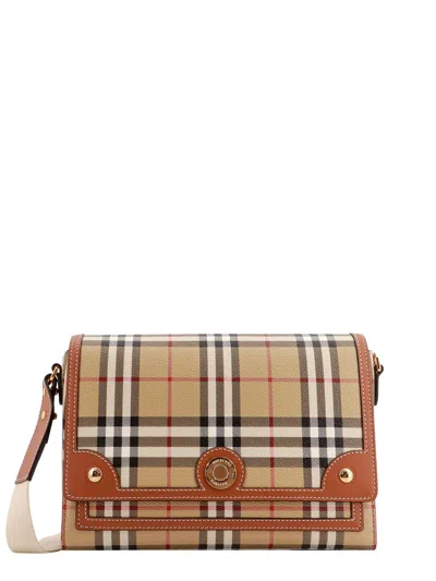 Burberry Note Shoulder Bag In Leather Brown