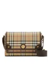 Burberry Embroidered Fabric Note Crossbody Bag In Brown