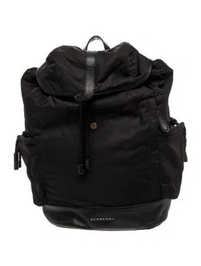 Pre-owned Burberry Nova Check Backpack In Black