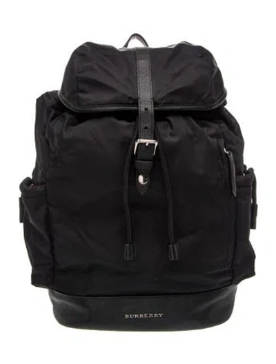 Pre-owned Burberry Nova Check Backpack In Black