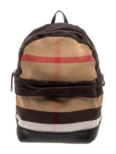 Pre-owned Burberry Nova Check Backpack In Black/neutrals