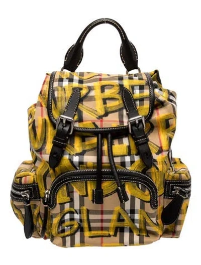 Pre-owned Burberry Nova Check Backpack In Neutral