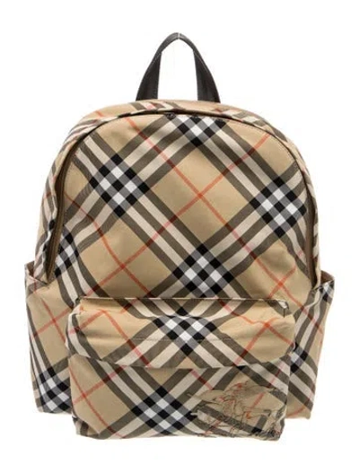 Pre-owned Burberry Nova Check Backpack In Neutral