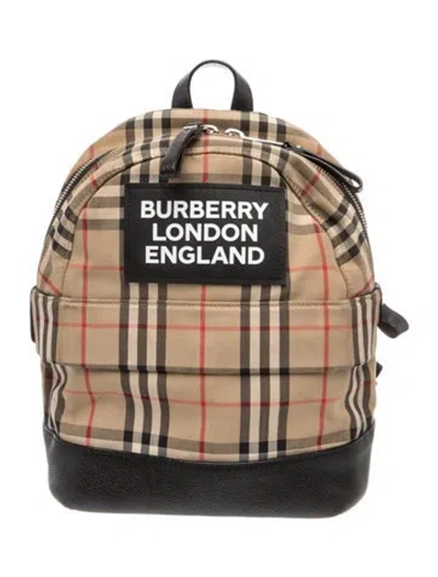 Pre-owned Burberry Nova Check Backpack In Neutral