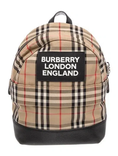 Pre-owned Burberry Nova Check Backpack In Neutrals