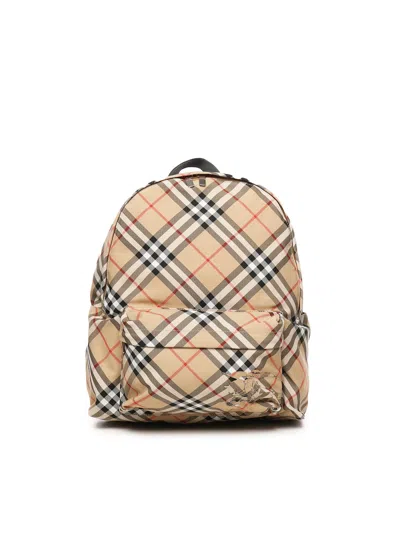 Burberry Nova Check Backpack In Sand