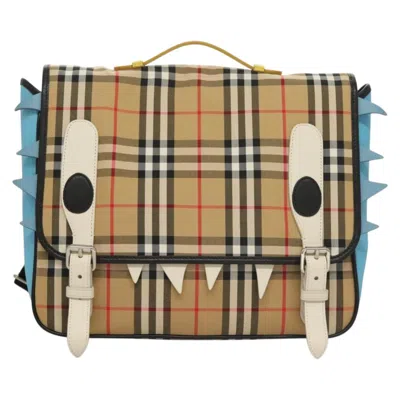Pre-owned Burberry Nova Check Beige Canvas Backpack Bag ()