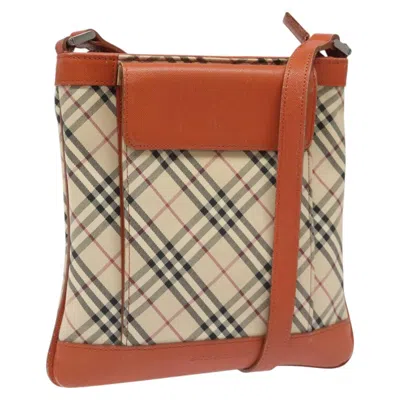 Pre-owned Burberry Nova Check Beige Canvas Shoulder Bag ()