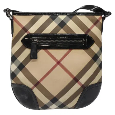 Pre-owned Burberry Nova Check Beige Canvas Shoulder Bag ()