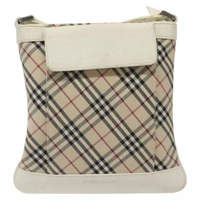 Pre-owned Burberry Nova Check Beige Canvas Shoulder Bag ()