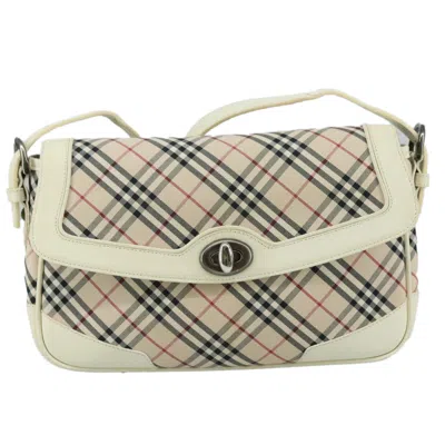 Pre-owned Burberry Nova Check Beige Canvas Shoulder Bag ()