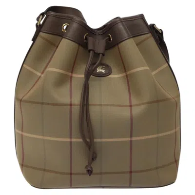 Pre-owned Burberry Nova Check Beige Canvas Shoulder Bag ()