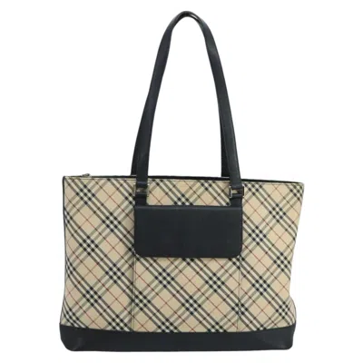 Pre-owned Burberry Nova Check Beige Canvas Tote Bag ()