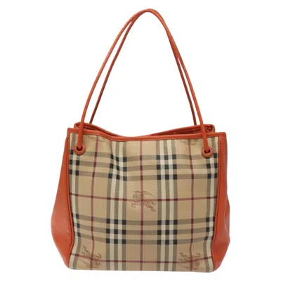 Pre-owned Burberry Nova Check Beige Canvas Tote Bag ()
