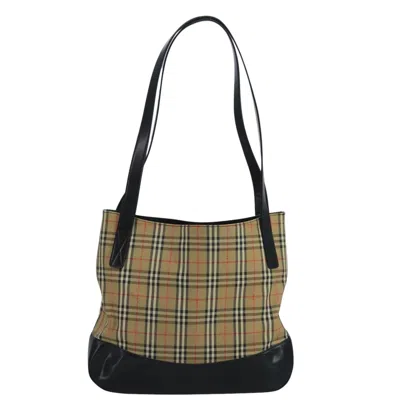 Pre-owned Burberry Nova Check Beige Canvas Tote Bag ()