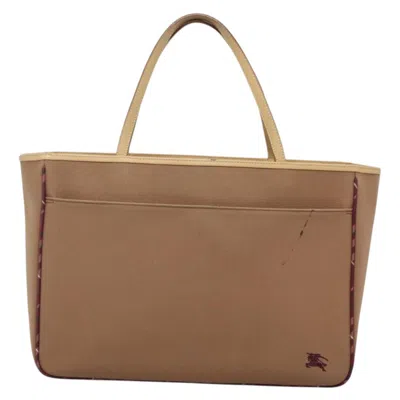 Pre-owned Burberry Nova Check Beige Canvas Tote Bag ()
