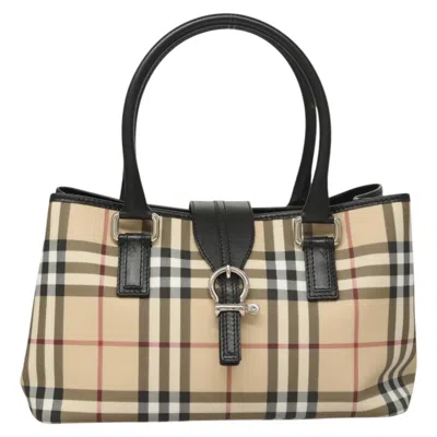 Pre-owned Burberry Nova Check Beige Canvas Tote Bag ()