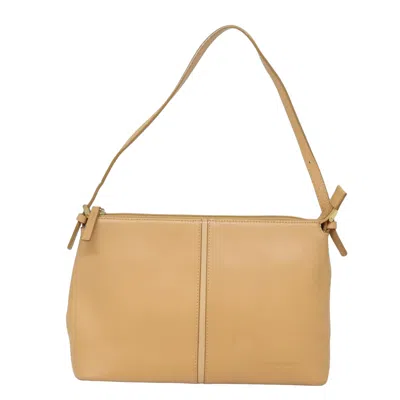 Pre-owned Burberry Nova Check Beige Leather Shoulder Bag ()