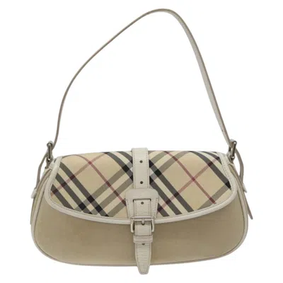 Pre-owned Burberry Nova Check Beige Nylon Shoulder Bag ()