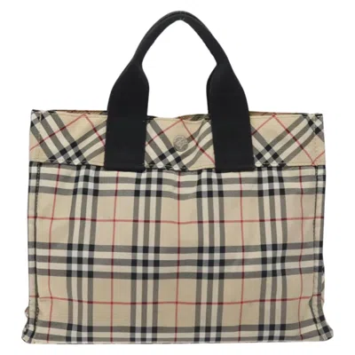 Pre-owned Burberry Nova Check Beige Nylon Tote Bag ()